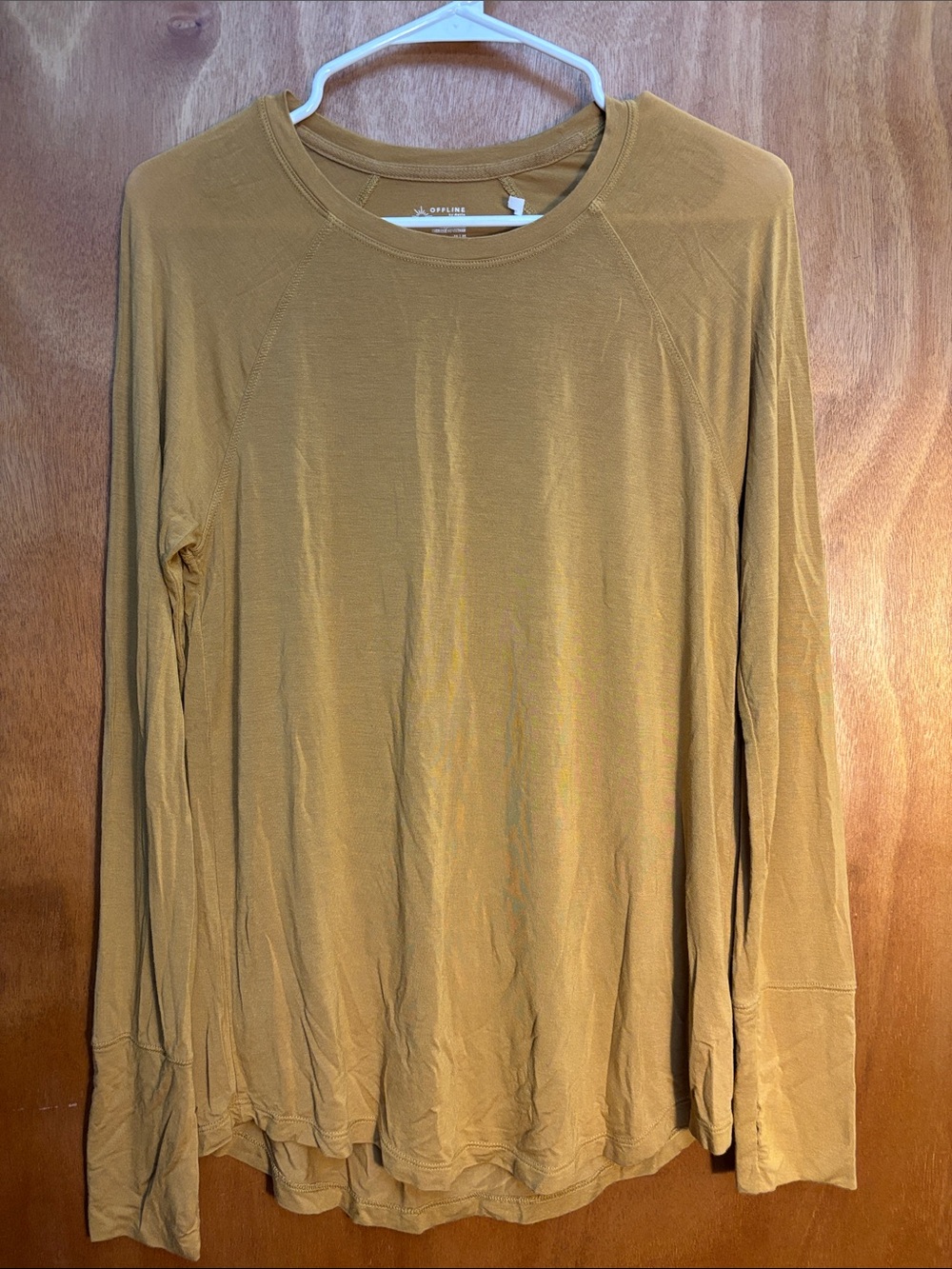 Offline by Aerie Mustard Long Sleeve T. Size M, VERY soft
